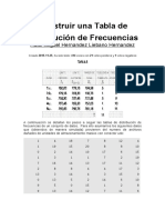 Construir Una Tabla de Distribucion de Frecuencia