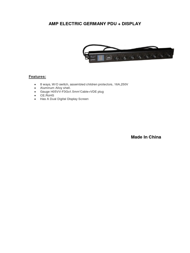 Amp Electric Germany PDF