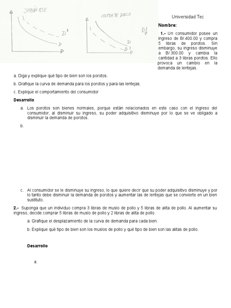 Análisis de la Demanda de Bienes en Economía | PDF | Curva de demanda ...