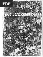 Jordi Borja La Ciudad Conquistada