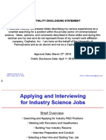 Applying and Interviewing For Industry Science Jobs 040110