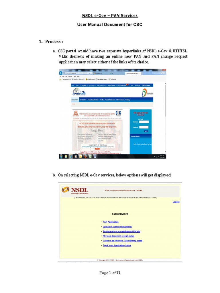 NSDL User Manual | Download Free PDF | Image Scanner | Portable ...