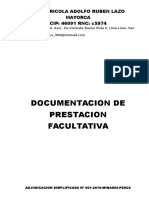 Documentacion de Prestacion Facultativa