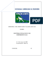 Agricultura Sostenible Campesina Montaña-Sistematización Experiencias PDF