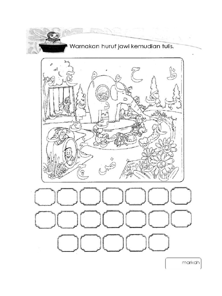 Lembaran Kerja Huruf Hijaiyah Latihan Warna Huruf F K - vrogue.co