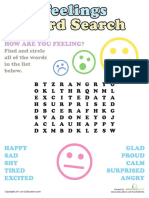Word Search Feelings PDF