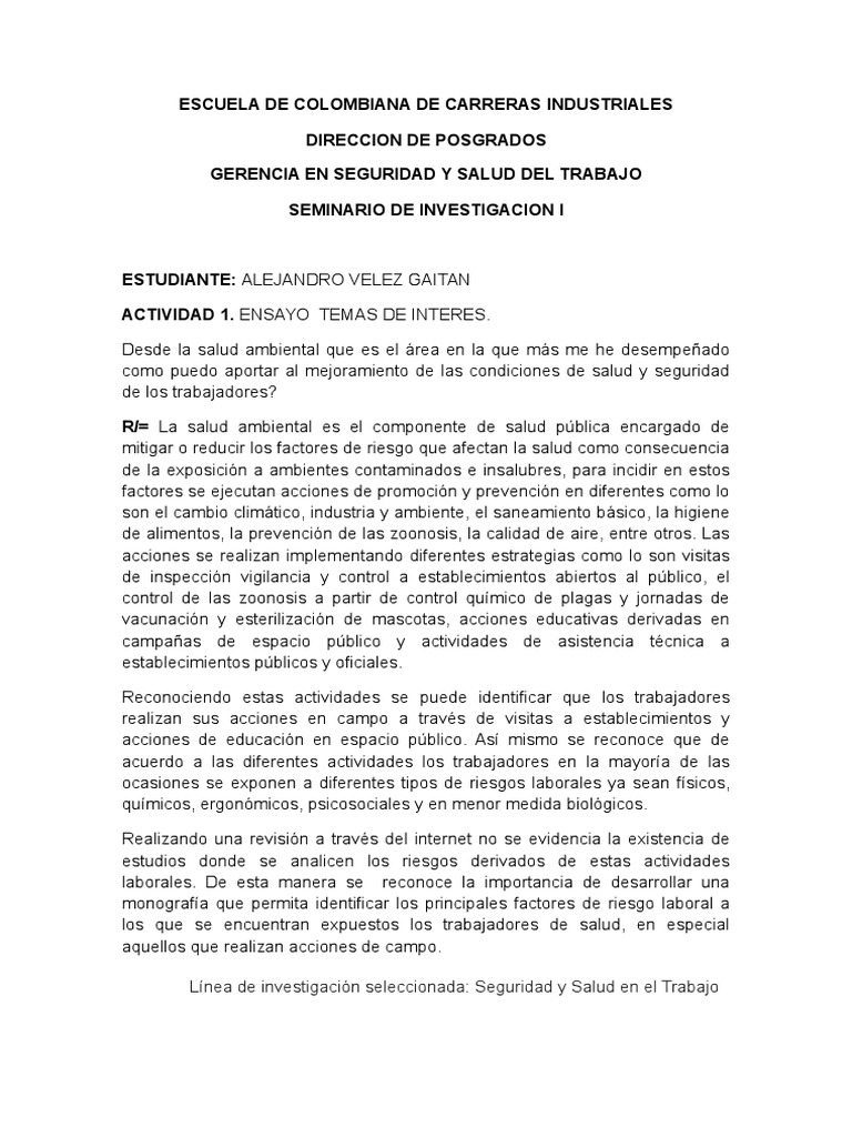 Riesgos Laborales en Recicladores de Bogotá | PDF | Salud Ambiental ...