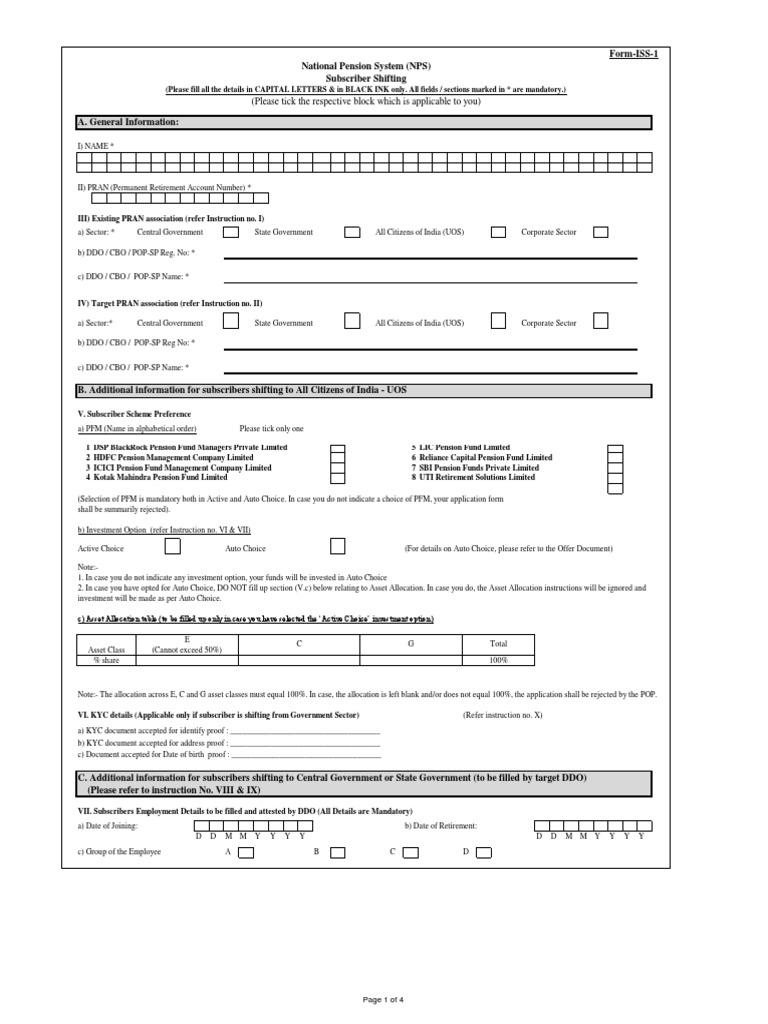 Form ISS PDF PDF Financial Services Government