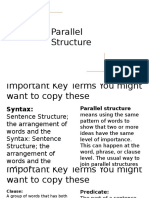 Monday Parallel Structure