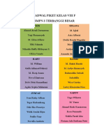 Jadwal Piket Kelas Viii F