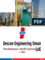 Descon Engineering Oman LLC: Plant Maintenance - Retrofit Construction - E & I - Mps