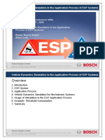 Vehicle Dynamics Simulation in The Application Process of ESP Systems