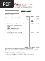 Contoh surat tempahan