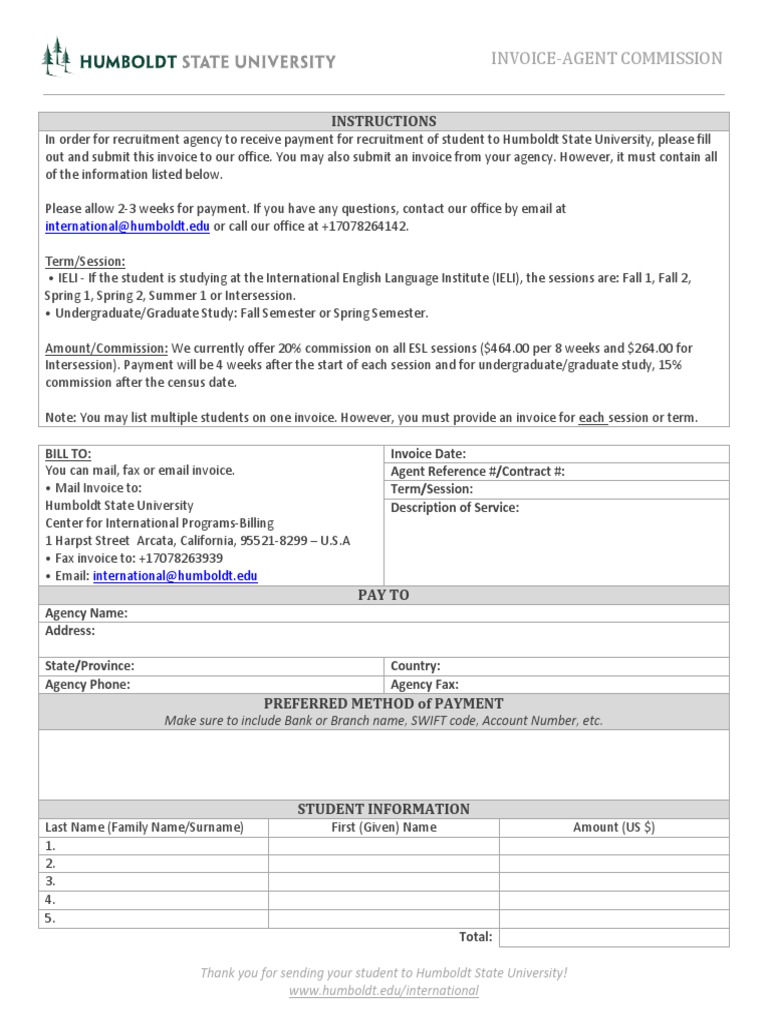 Sample Invoice-Agent Commission 1 | PDF