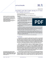 The Correlation Between Dmft and Ohi s Index Among 10 15 Years Old Children in Kosova