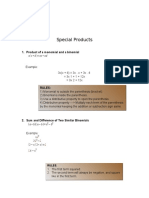Special Products: 1. Product of A Monomial and A Binomial