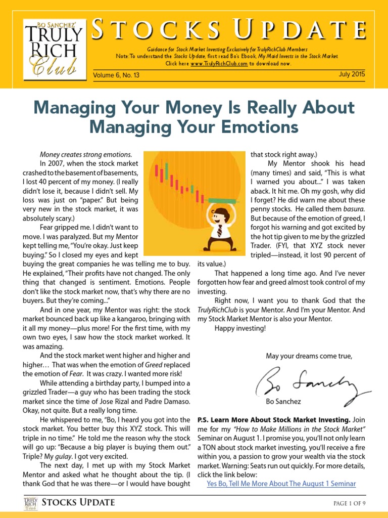 Sample Stocks Update PDF | PDF | Stock Market | Investing