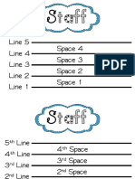 Staff: Line 4 Line 5 Space 3 Space 4