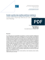 Escritura Texto Científico Trabajo Final Psicología PDF