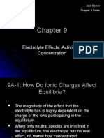 Electrolyte Effects Activity or Concentration Not Mine