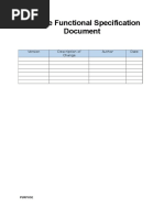 Website Functional Specification Document