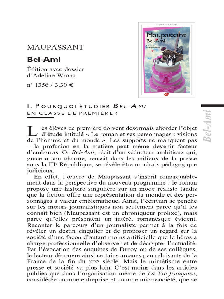 Résumé Des Chapitres De Bel Ami