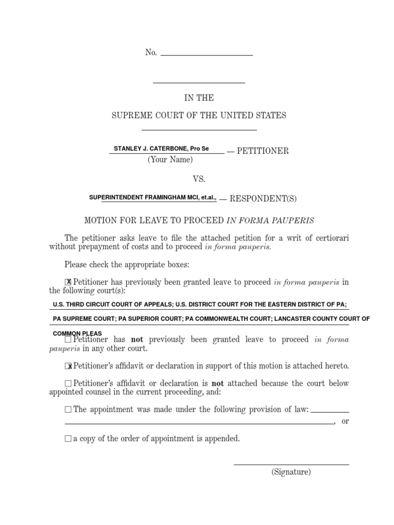 Third Circuit Case No. 163400 LAMBERT Habeus Corpus PETITION For WRIT