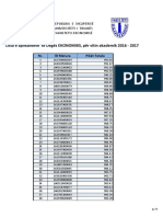 Lista e Aplikanteve Ekonomiks Raundi I Pare