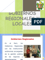 Gobiernos Regionales y Locales (Funciones)