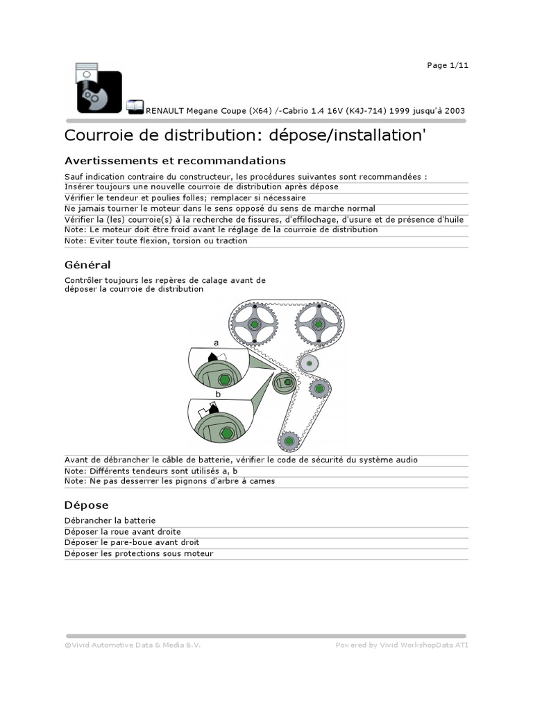Combien De Support Moteur Sur Renault Master Ii Schema Technique 1 416v PDF | PDF | Courroie | Moteur à combustion interne