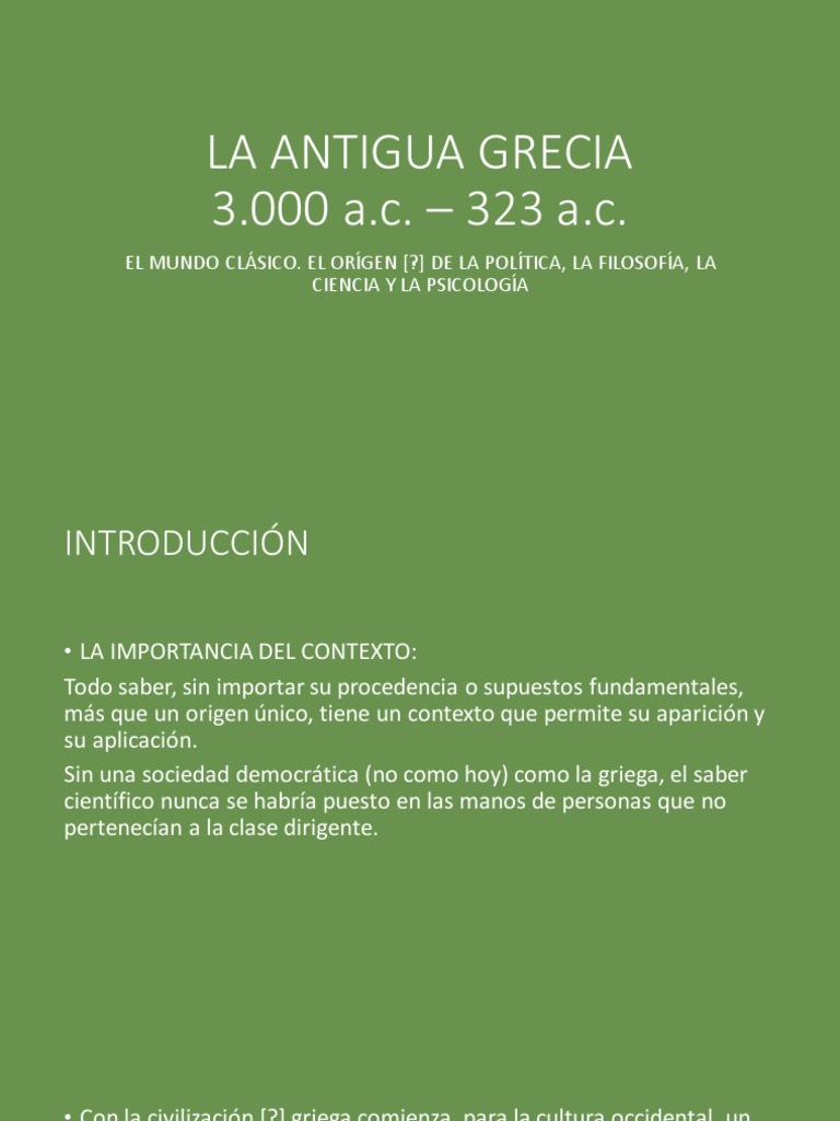 La Antigua Grecia | PDF | Filosofía | Historia