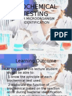 BIOCHEMICAL TESTING FOR MICROORGANISM IDENTIFICATION