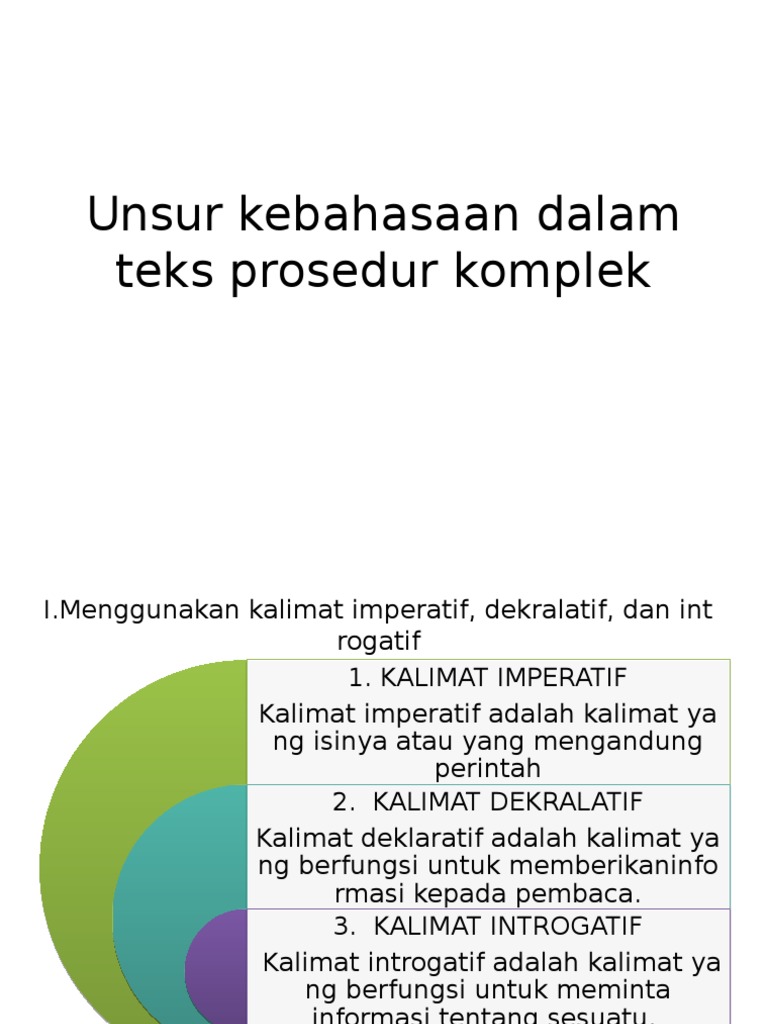 Unsur Kebahasaan Dalam Teks Prosedur Komplek