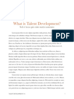 What Is Talent Development?: Sed Et Lacus Quis Enim Mattis Nonummy