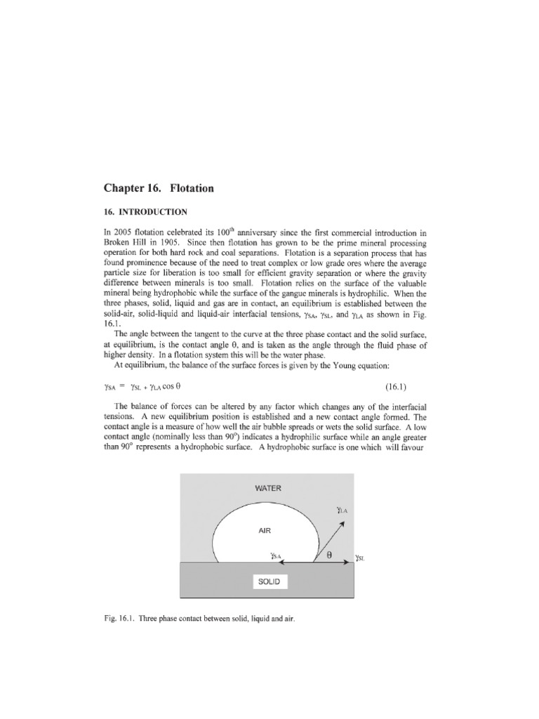 CH 16 Flotation - Introduction To Mineral Processing Design and ...
