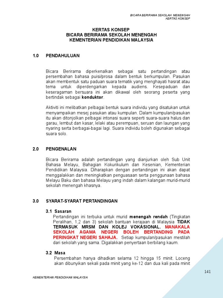 Kertas Konsep Bicara Berirama Pdf