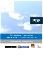 Inteligencia Competitiva. INFORMES DE INTELIGENCIA