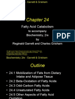 Fatty Acid Catabolism: To Accompany Biochemistry, 2/e by Reginald Garrett and Charles Grisham