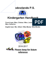 Kindergarten Handbook 2016-17