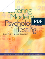 Mastering Modern Psychological Testing - Theory and Methods (2012)