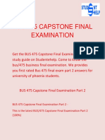 Student E Help | BUS 475 Capstone Final Examination Part 2 Questions with answers