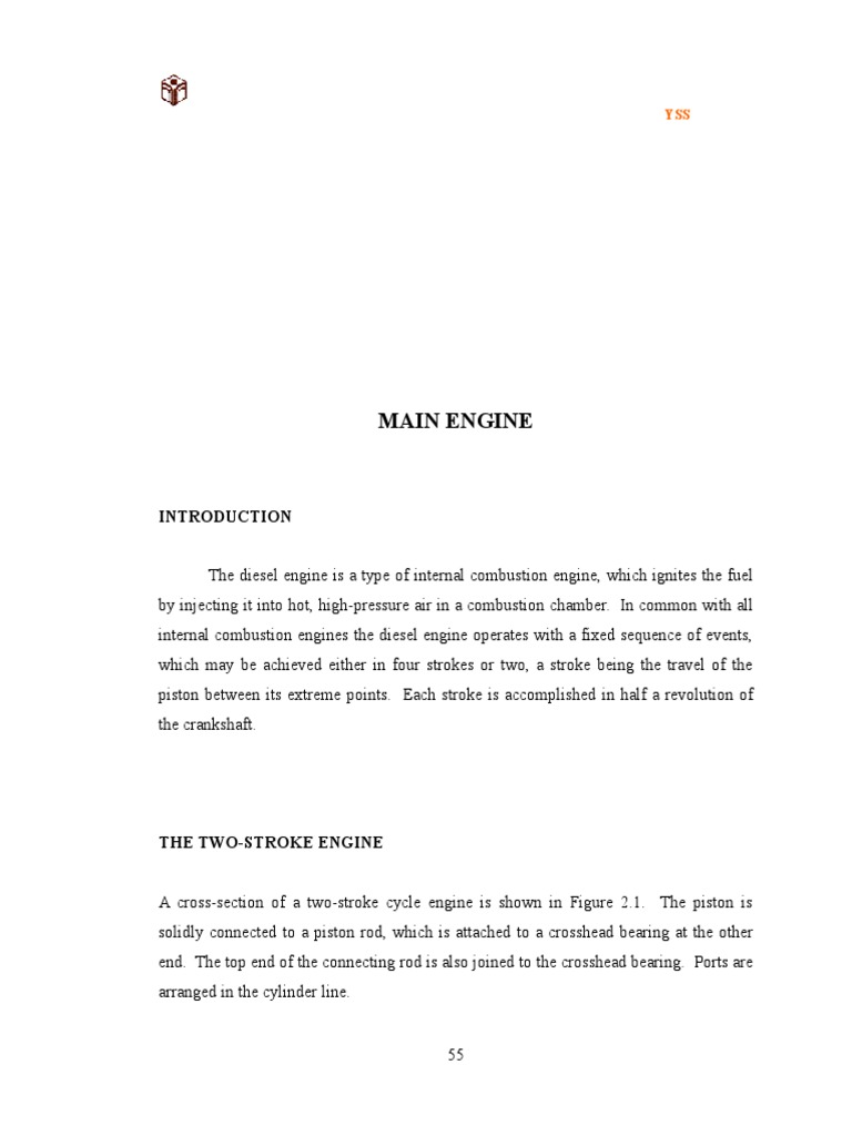 Main Engine Systems and Specifications | PDF | Internal Combustion ...