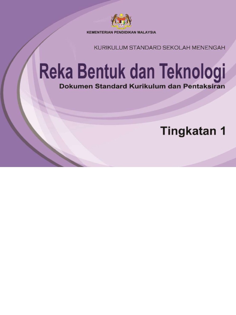 DSKP Reka Bentuk Dan Teknologi KSSM Tingkatan 1