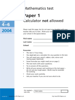 Ks3 Mathematics 2004 Level 4 6 Paper 1