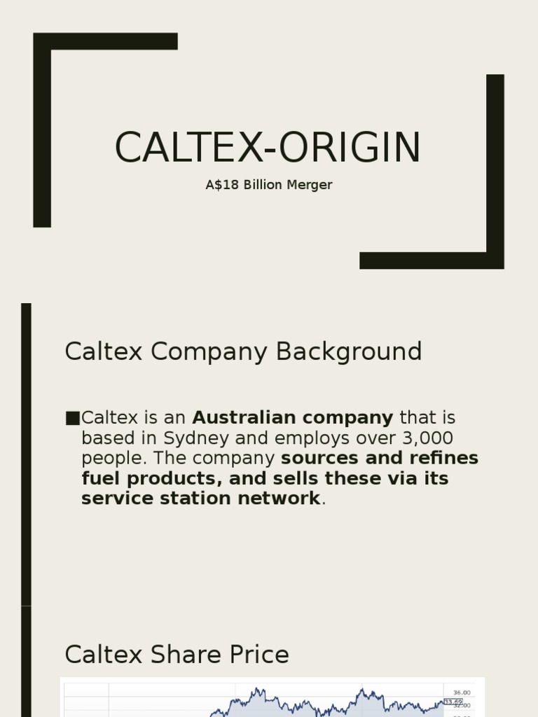 CaltexOrigin A18 Billion Merger PDF Oil Refinery Petroleum