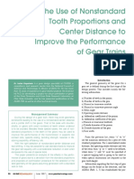 Improving Gear Train Performance Through Nonstandard Tooth Proportions and Center Distance