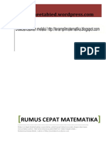 Rumus Cepat Matematika