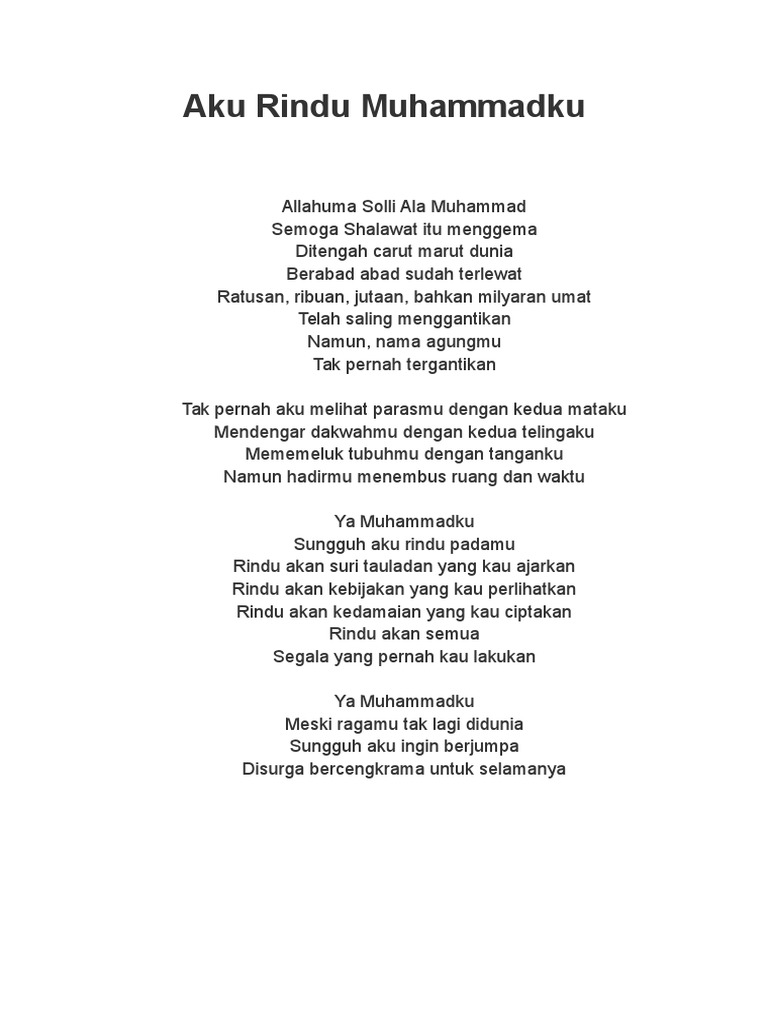 Puisi Nabi Muhammad | PDF