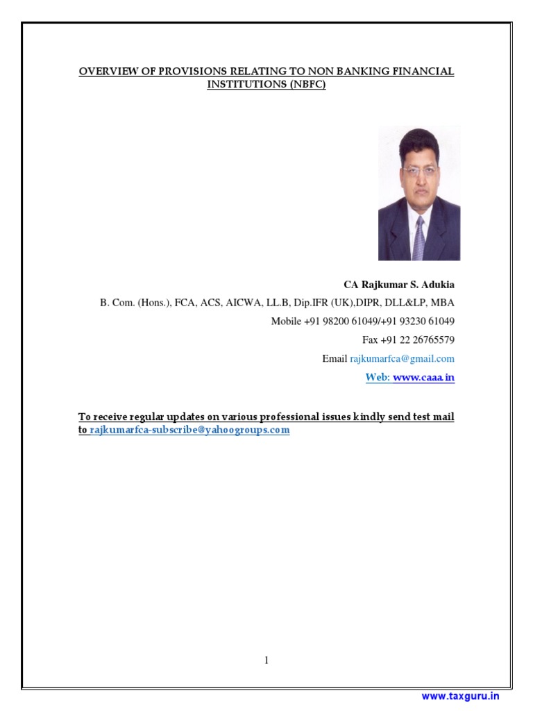 45 NBFC | PDF | Non Bank Financial Institution | Systemic Risk