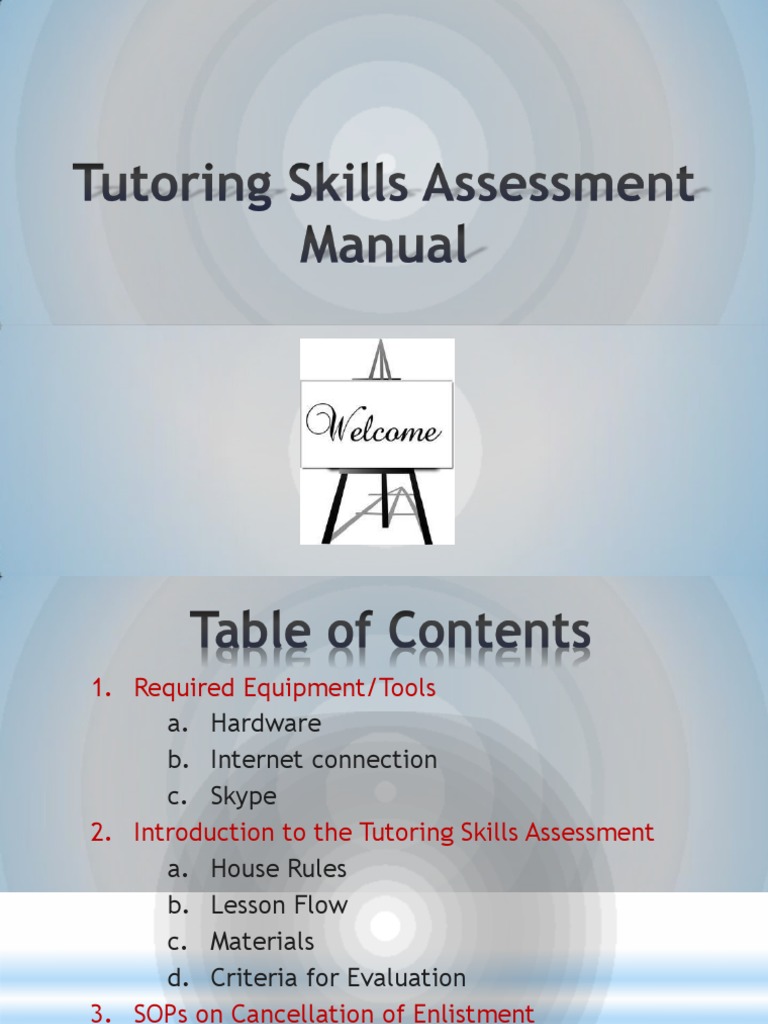 RareJob Tutor Assessment Guidelines | PDF | Internet Access ...